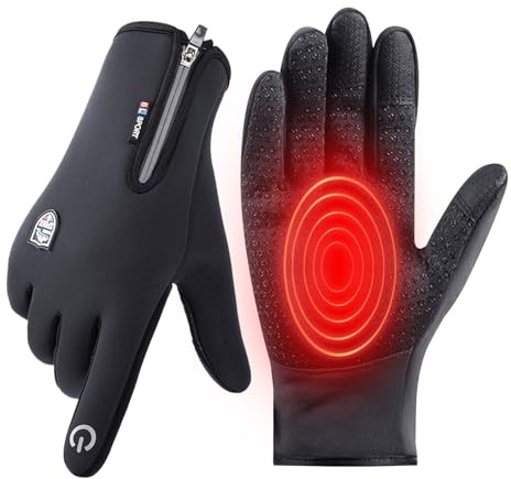 Ahuuen Winter Gloves Touchscreen Fingertips