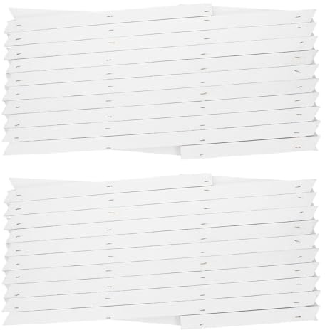 YARNOW Panneaux de Clôture en Treillis Extensibles en Bois Blanc H44, Lot de 2 Pièces, Support Mural pour Plantes Grimpantes, Adapté Intérieur et Extérieur, Treillis Décoratif et