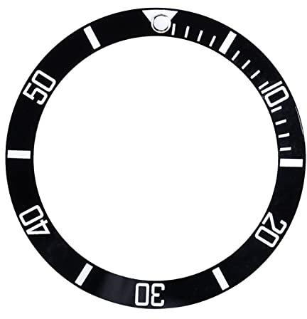 Blaihild Inserto de Bisel de Reloj de Cerámica 38 Mm Exterior 30,6 Mm Interior 1,6 de Altura Resistente a los Arañazos Ligero con Acabado de Espejo Anillo de Repuesto para Reparación de Talleres,
