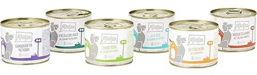 MjAMjAM - comida húmeda premium para perros - Mixpaket II - con pollo y pato, ternera, pavo, ternera, pavo, cordero, pack de 6 (6 x 200 g), natural con extra de carne