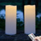 NONNO&ZGF 10cm X 25cm Outdoor Groß LED im Freien Wasserdichte Kerzen, Batteriebetriebene Plastikkerze mit Fernbedienung/Timer-Funktion (Warmweißes Licht) - 2er-Set