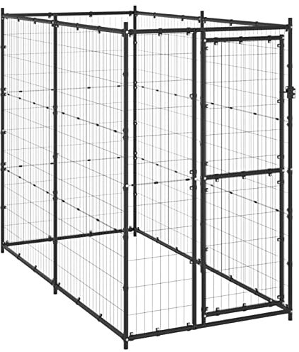 Tidyard Hühnerstall Kleintierstall GehegeHühnerkäfig Hühnerhaus Freigehege Geflügelstall Voliere Verzinkter Stahl 110x220x180 cm