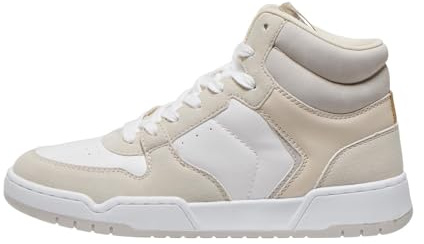 ONLY ONLSwift - Scarpe da Donna Alte alla Caviglia, Beige/Bianco, 41 EU