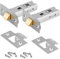 Flatro Nickel Tubular Door Latch - Pack of 2 - Latch for Internal Doors, Bathroom, Bedroom, Sheds & Cabinets