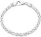 Königsarmband 4mm 925er Silber Hochglanzpoliert Diamantiert für Damen und Herren