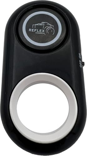 Wireless Bluetooth Camera Shutter Remote for Smartphones - REFLEX CAMERA AB Shutter 6, Compatible with iOS & Android, 30ft Range, Long Battery Life, Perfect for Selfies & Group Photos (White)