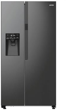 Gorenje Side by Side Kühl-Gefrier-Kombination Schwarz Edelstahl, 566 Liter