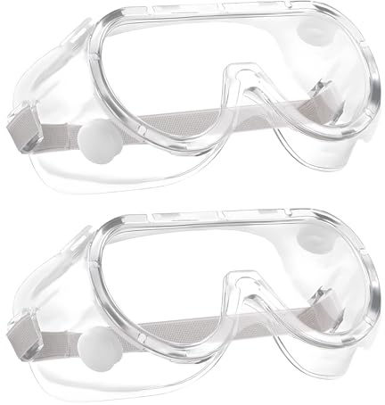 Svitzoot 2 Stück Schutzbrille Arbeitsschutzbrille für Brillenträger Staubdichte Schutzbrillen Transparent Staubschutzbrille Antibeschlagbrille Sicherheitsbrille - Grau