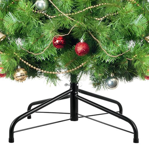 Happyyami 45cm árbol de Navidad del pie de Apoyo Plegable Titular de árbol Artificial para Las Decoraciones