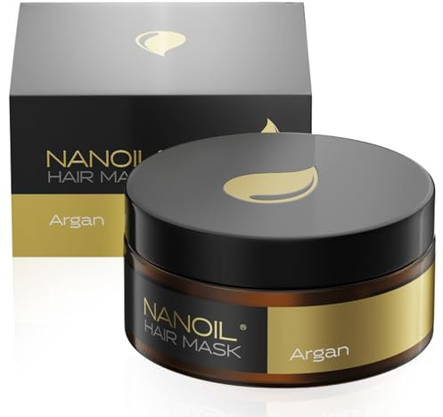 Mascarilla capilar Nanoil 300ml - hidratante y nutritiva, mascarilla tratamiento reconstructor para pelo seco y dañado, regeneración y reconstrucción, cuidado intensivo (Argan)
