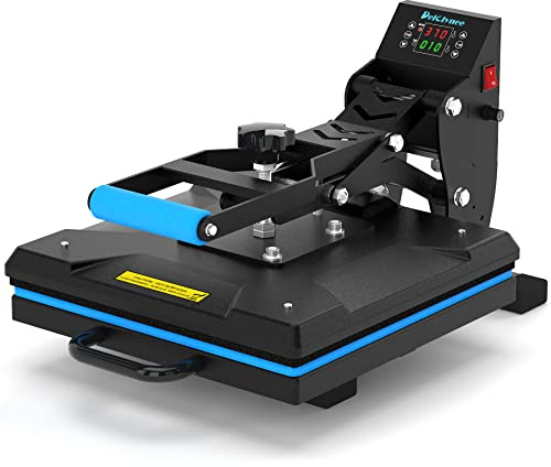 Delclynee 15 x 15 High Pressure Heat Press Machine for T-Shirts, Industrial-Quality Digital Sublimation Printer, Black, Plastic, DC-1515
