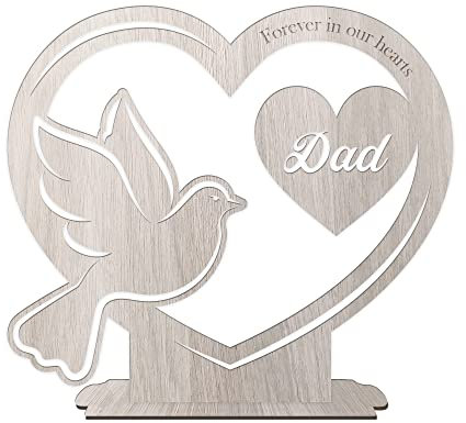 Print Maniacs Personalised Fathers Day Plaque Still Loved Still Forever in our hearts Missed Funeral Gift Grave Marker Memorial Remembrance In Loving Memory Tribute (Dad)