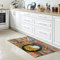 CARPETIA Teppichläufer Küche Chili Bunte Nudeln Gewürze Geschirr Besteck waschbar rutschfest beige braun 67 x 180 cm