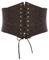 Damen Wikinger Kostüm Renaissance mit Kippschalter Korsettgürtel Wide Leder Bindegürtel Kaffee Breiter S