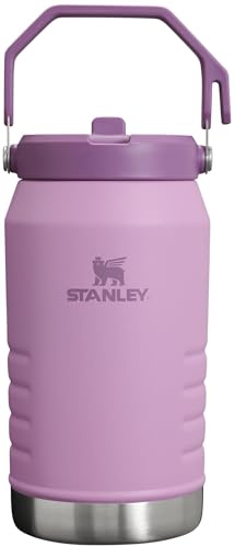 Stanley IceFlow Flip Straw Jug with Handle 64 oz| Twist On Lid and Flip Up Straw | Leak Resistant for Travel and Sports | Insulated Stainless Steel | BPA-Free | Lilac