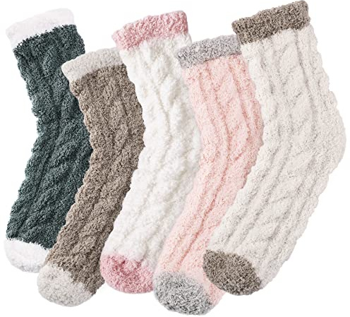 Suphigher Fluffy Socks Womens - Bed Sock for Women, Ladies Winter Fluffy Sock, Sleeping Home Socks Womens 4-7