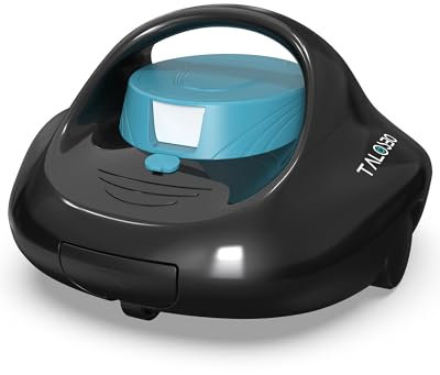 TALOSBO Pleco Se Poolroboter 130 Mins Reinigung, Poolsauger Akku mit 2.5h Aufladen, Automatische Poolreiniger Ideal für Oberirdische Pool bis zu 80 m²