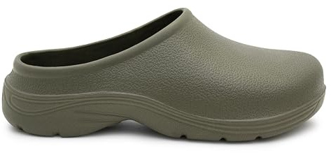 Womens Garden Clogs Lightweight Waterproof EVA Beach Shoes Ladies Backless Indoor Slipper Kitchen Mules Poolside Sandal Water Shoes (Green, UK Footwear Size System, Adult, Men, Numeric, Medium, 7)
