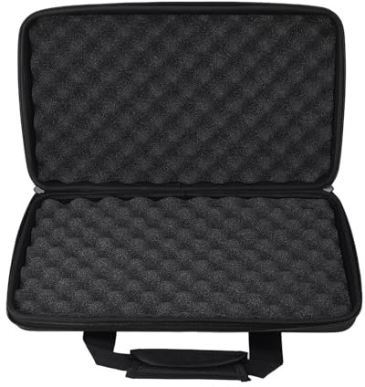 Alomejor DJ Controlador Caja de Equipos Portables DJ Bolsa de Almacenamiento Hard Eva Case de Transporte para DDJ-FLX4 DDJ-400 DDJ-SB2 DDJ-SB3 DDJ-RB con Colmillo Doble de Esponja Acolchado