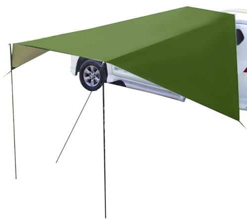 Quorvex Auto Markise - Kfz Seiten Markise Wasserdicht - Schattenzelt Sonnenschutz Überdachung Für Outdoor Kfz SUV Limousine LKW Bus Campingbus Angeln