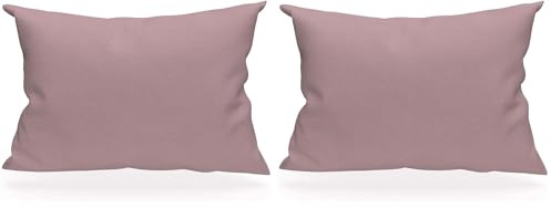 Soleil d'ocre, Taie d'oreiller, Coton 57 Fils, Rose, 50x70 cm (Lot de 2)
