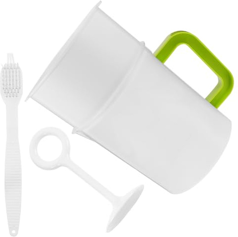 TOKIDNY Multipurpose Fine Mesh Soy Milk Filter and Juice Strainer Set 1.5L with Brush, Food Grade Kitchen Sifter for Fruit Juice, Yogurt, and Home Use