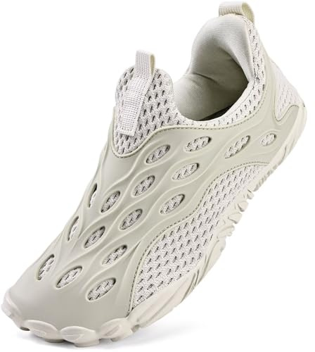 WateLves Barefoot Water Shoes Women Men Minimalist Walking Hiking Shoes Slip On Sneakers for Trekking | Trail Running | Climbing(897/Beige,37)