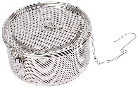 Kryddsil i rostfritt stål med hängande kedja Tebollar Filterkorg för soppa Te Örter Kryddor Infusion Köksbruk (Diameter 20 cm/7,9 tum)
