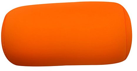 Uminilife Mini Nackenrolle mit elastischen Mikroperlen, 31 x 17 cm, bietet Komfort auf Reisen Orange