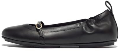 Fitflop Damen Allegro weiches Leder Mary Jane Schuh, Schwarz, 40 EU