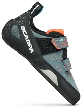 SCARPA Women's Force Rock Climbing Shoes for Gym Bouldering & Sport Climbing - Conifer/Coral - 5.5 Women/4.5 Men