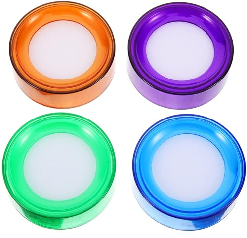 HOODANCOS Umidificatori per Dita in Spugna Plastica 4 Pezzi per Contare Banconote Idratazione Veloce Punta Dita per Contabili e Cassieri Colore Casuale