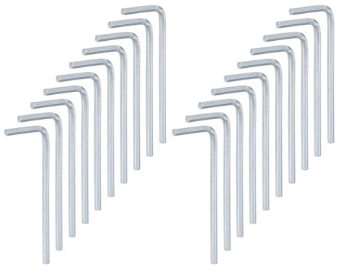 QUARKZMAN 20 Piezas de Llave Hexagonal de 2.5 mm, Llave Hexagonal en Forma de L de Acero Cromado Vanadio para Reparaciones en el Hogar