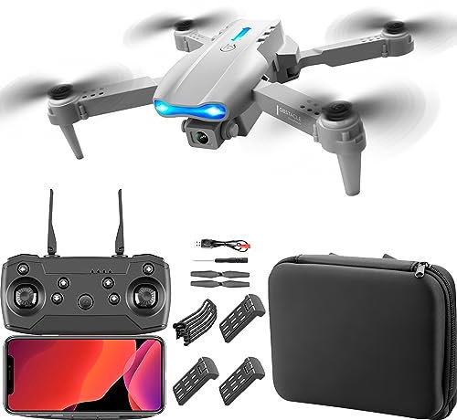 E99 Mini Drohne mit Kamera HD 720P, RC Quadrocopter mit 3 Batterien, WiFi FPV Drohne für Kinder Anfänger, One Key Start/Landen Höhenhaltung Headless Modus 3D Flips Geschenk für Jungen Mädchen