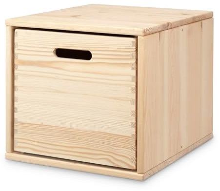 Ehrenkind® Regal für Kinderzimmer – Praktisches Aufbewahrungssystem aus Kiefer für Spielzeug und Ordnung | 1 Fach | Klein (315 mm)