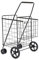 Einkaufstrolley Klappbar, Transport Trolley, bis 60 kg, 118 l Kiste, Jumbo-Einkaufswagen mit Doppelkörben, Allzweckwagen für Lebensmittel, Wäsche, Bücher, Schwarz