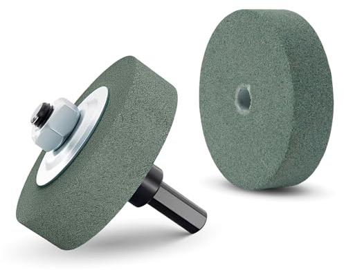 Zliger Juego de Muelas Abrasivas, Disco Abrasivo, 70 mm de Diámetro, Material de Cloruro de Silicio, Duradero, Para Esmerilar, Pulir y Eliminar Oxido en Metal, Acero y Acero Inoxidable (Verde)