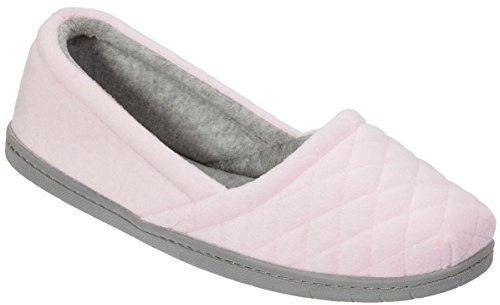 Dearfoams Espadrillas in Microfibra Katie, Pantofole Donna, Rosa Fresco, Medium