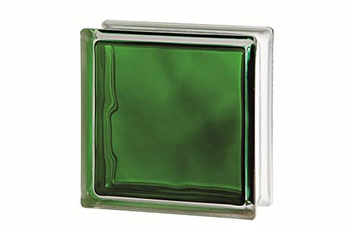 Bloque de Vidrio Verde Inyectado, 19 X 19 X 8 Cm