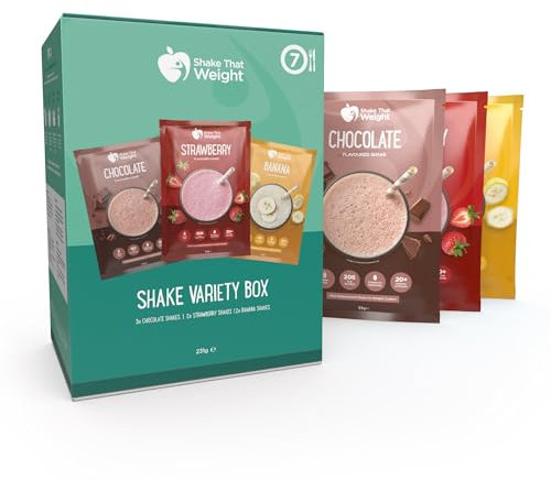Shake That Weight - 7x Meal Replacement Shakes - Diet Shakes for Weight Loss - 2x Strawberry, 3x Chocolate, 2x Banana