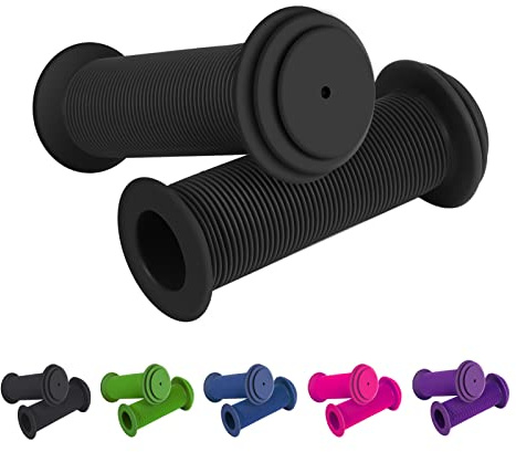 RosewineC Black Bike Handlebar Grips Soft Non-Slip Bicycle Handle Grips