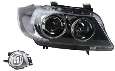 Johns, Faros de xenón aptos para BMW Serie 3 E90 E91 01/2005-08/08 D1S H7 Re. + niebla.