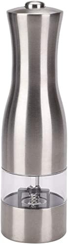 XYWHPGV Smerigliatrice elettrica per sale e Shaker per macinapepe in acciaio inossidabile da 8 pollici con granulosità regolabile per condire la preparazione dei pasti Cottura Sala da pranzo(4af42 b7