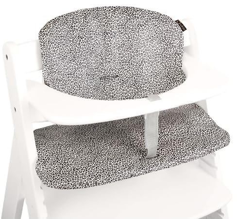 Ukje Sitzkissen für Hauck Alpha Plus & Beta Plus – Sitzauflage Hochstuhl aus Bio-Baumwolle, Sitzverkleinerer für Neugeborene, Zubehör für Babyhochstuhl (Sand Leopard)