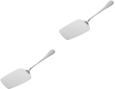 iplusmile 2St kuchenwender aus edelstahl Backspatel Backschaufel Rostfreie Kuchenschaufel Lange Kuchenheber spachtel Tortenheber aus Metall Hochzeitsgeschirr Rostfreier Stahl Silver