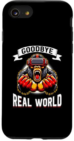 iPhone SE (2020) / 7 / 8 Goodbye Real World VR Virtual Reality Gamer Gorilla Headset Case