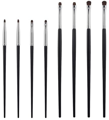 Mini Smudge Brush for Eyeliner Eyeshadow Brushes Eyeliner Brush for Powder Gel Cream Liquid Concealer Eyeliner Blending Highlighting Brushes Concealer Brushes Soft Natural Pony Hair brush Eye Makeup