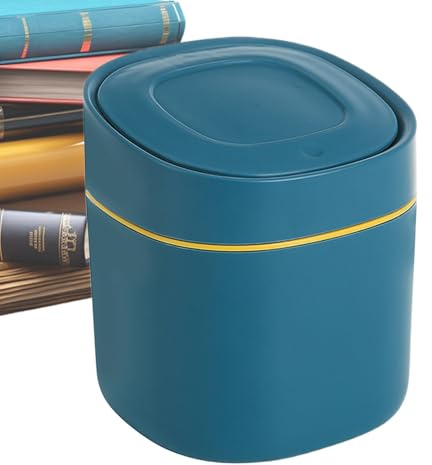 Tanxemery Cubo de basura para escritorio, cubo de basura para escritorio, suministros cosméticos, bastoncillos de algodón, cesta de basura para baño, estudio y WC