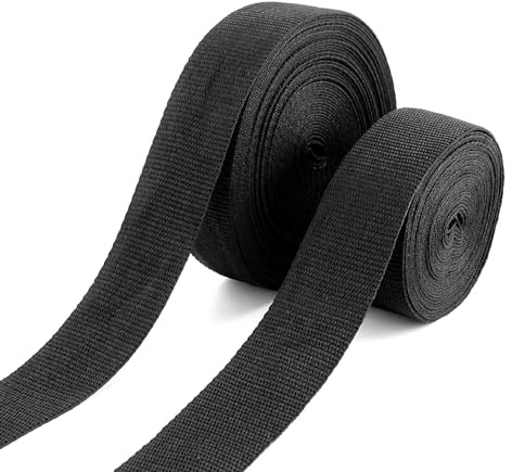 15 m svart sömnadsrem, 38 mm, nylonremmar, utskuren rem för väska, för sömnad, gör-det-själv-ryggsäck, bagageremmar, handväskor, hundkoppel