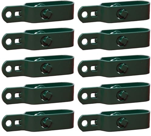 Eskasi Drahtspanner Zaunspanner, 10 Stück, Stahl verzinkt, langlebige Spannung, einfache Nachjustierung (10, Grün, 100x25mm)
